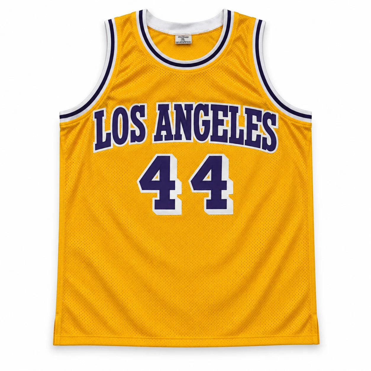 Jerry West Autographed Los Angeles Lakers Yellow Custom Basketball Jersey (Size XL) - JSA Witnessed Authenticated
