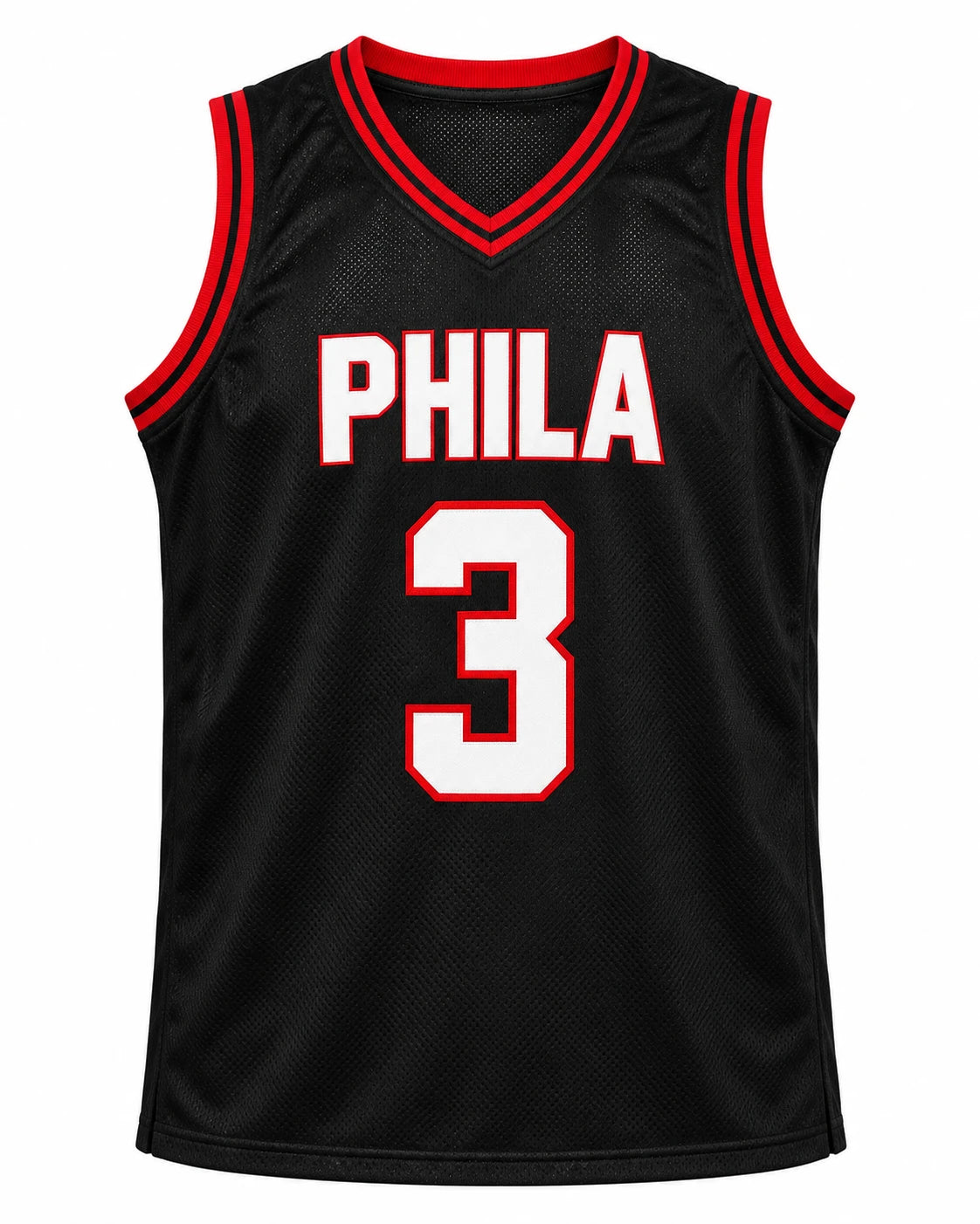 Allen Iverson Autographed Philadelphia 76ers Black Custom Basketball Jersey (Size XL) - JSA Authenticated