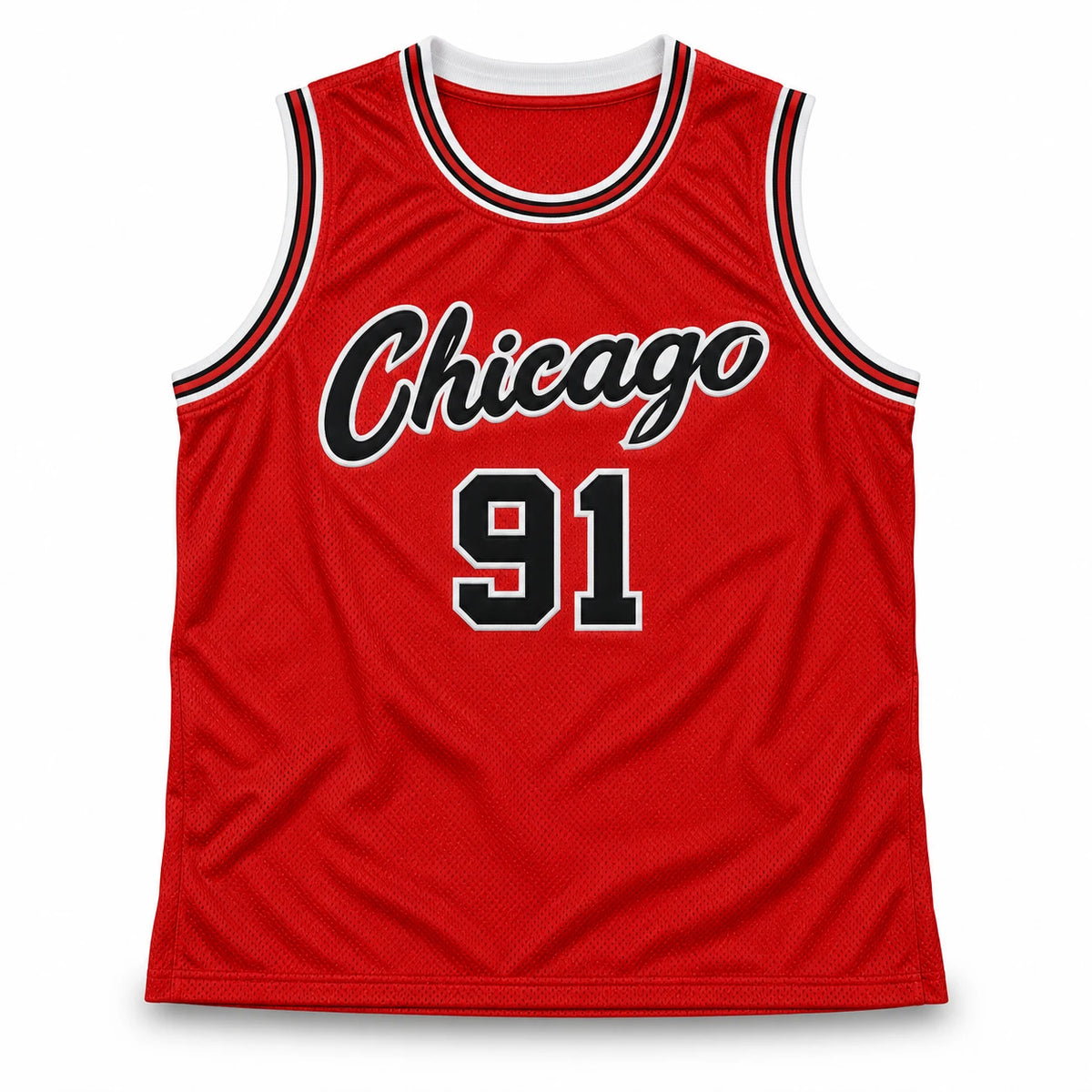Dennis Rodman Autographed Chicago Bulls Red Custom Basketball Jersey (Size XL) - JSA Authenticated