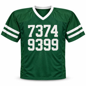 New York Jets Sack Exchange 4-Sign Autographed Green Custom Football Jersey (Size XL, Klecko/Gastineau/Lyons/Salaam) - JSA Authenticated