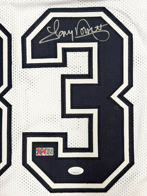 Tony Dorsett Autographed Dallas Cowboys White Custom Football Jersey (Size XL) - JSA Witness Authenticated
