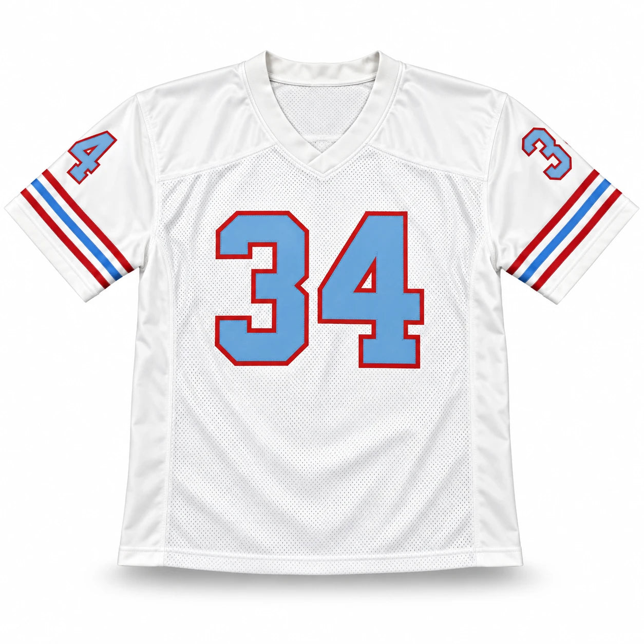 Earl Campbell Autographed Houston Oilers White Custom Football Jersey (Size XL) - JSA Witness Authenticated