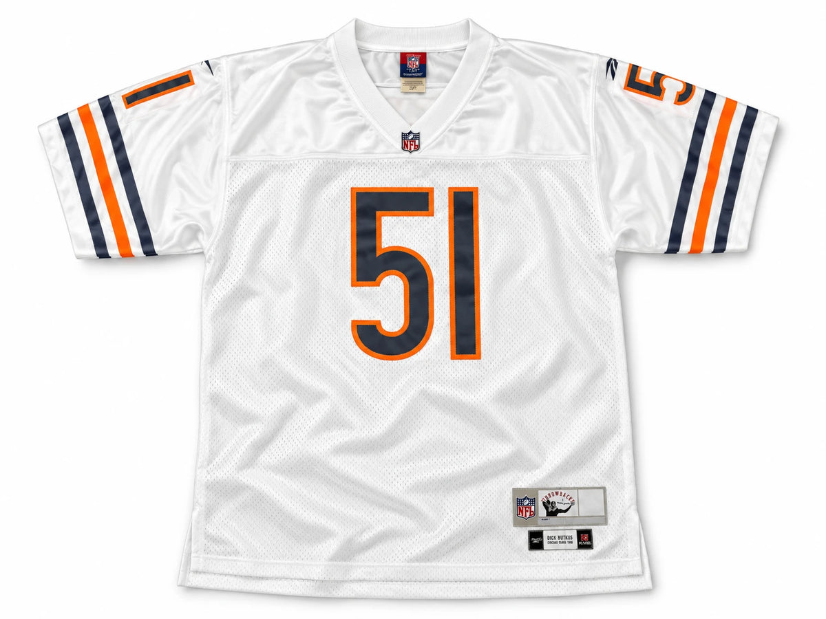 Dick Butkus Autographed Chicago Bears White Reebok Gridiron Classics Jersey JSA Authenticated