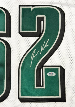 Jason Kelce Autographed Philadelphia Eagles White Custom Football Jersey (Size XL) - PSA/DNA ITP Authenticated