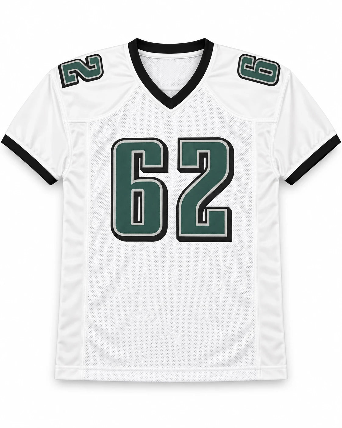 Jason Kelce Autographed Philadelphia Eagles White Custom Football Jersey (Size XL) - PSA/DNA ITP Authenticated