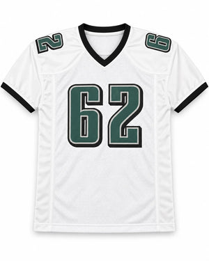 Jason Kelce Autographed Philadelphia Eagles White Custom Football Jersey (Size XL) - PSA/DNA ITP Authenticated
