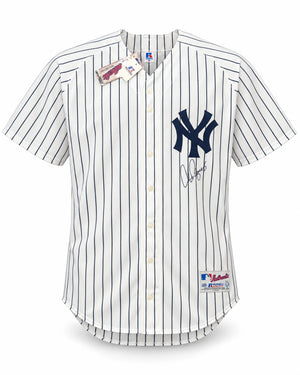 Alex Rodriguez Autographed New York Yankees White Pinstripe Russell Athletic Jersey (Size 52) - Official MLB Hologram Authenticated