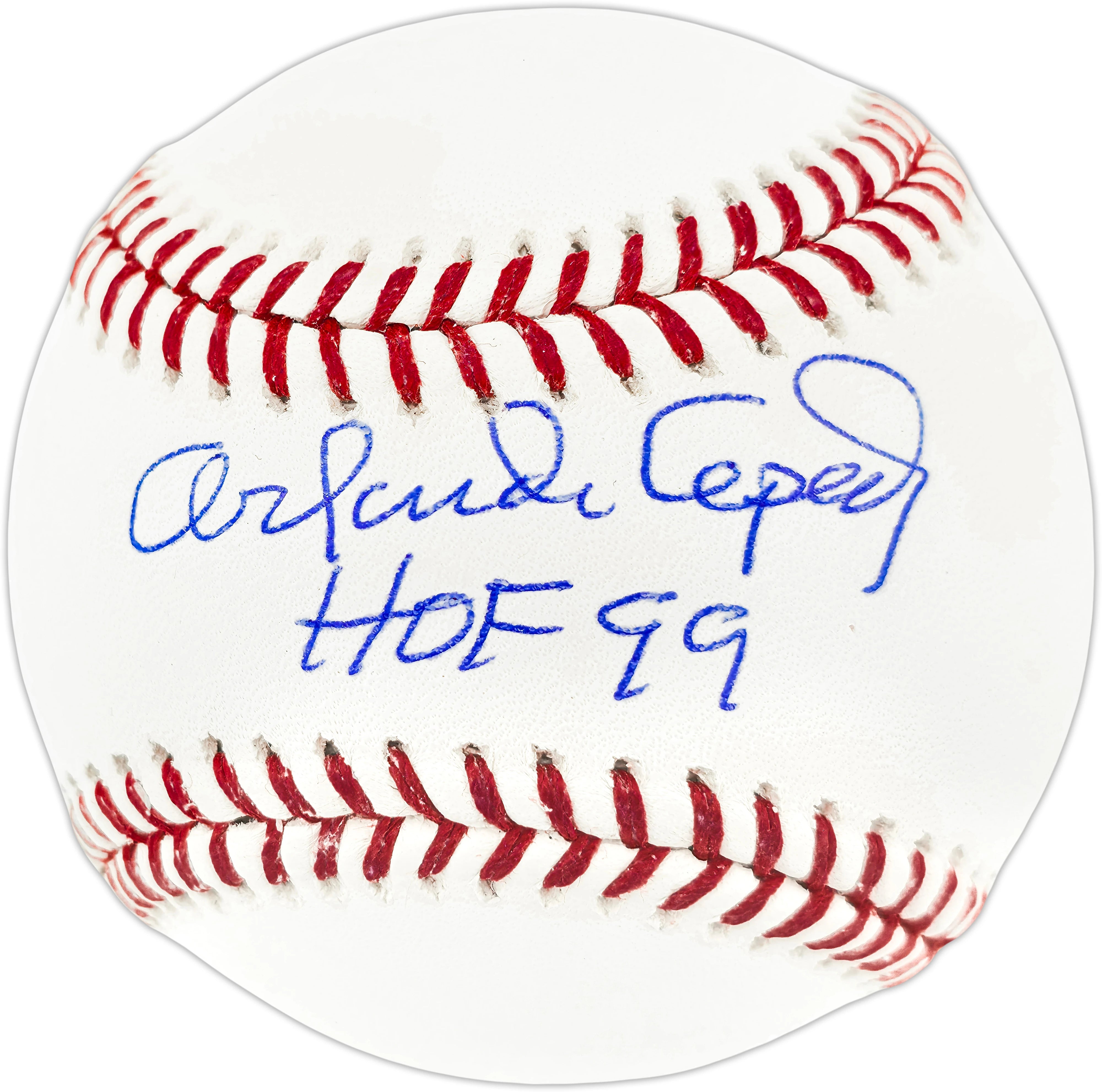 Orlando Cepeda Autographed San Francisco Giants Official Major League Baseball ("HOF 99" Inscription) - James Spence Authentication (JSA)