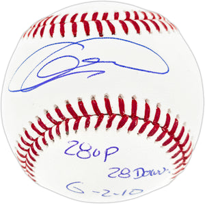 Armando Galarraga Autographed Detroit Tigers Official Major League Baseball with "28 Up, 28 Down" Inscription - JSA Authenticated