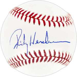 Rickey Henderson Autographed Oakland Athletics Official Major League Baseball - Beckett BAS Witness Authenticated