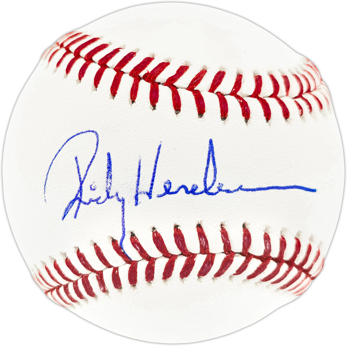 Rickey Henderson Autographed Oakland Athletics Official Major League Baseball - Beckett BAS Witness Authenticated