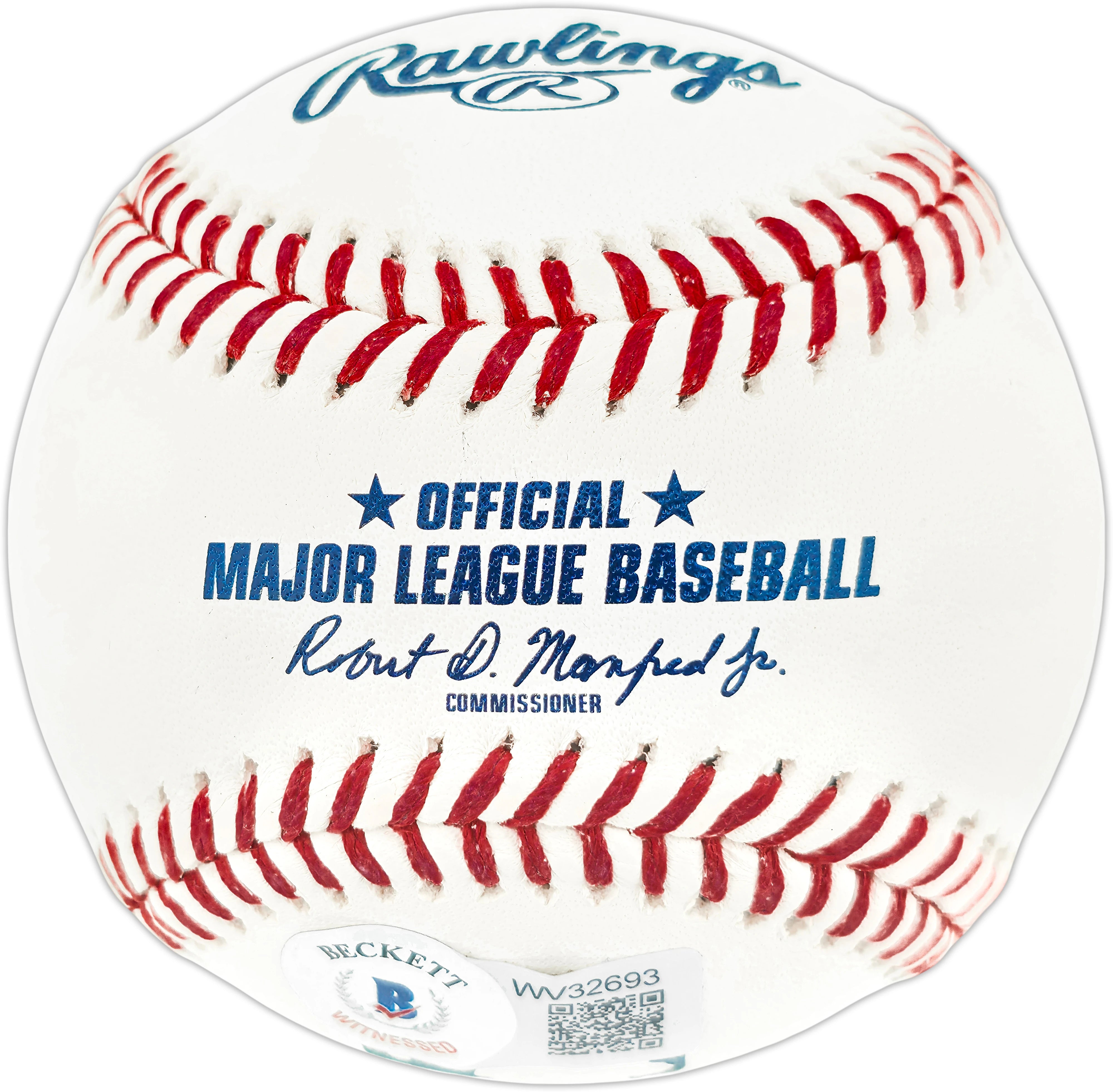 Rickey Henderson Autographed Oakland Athletics Official Major League Baseball - Beckett BAS Witness Authenticated