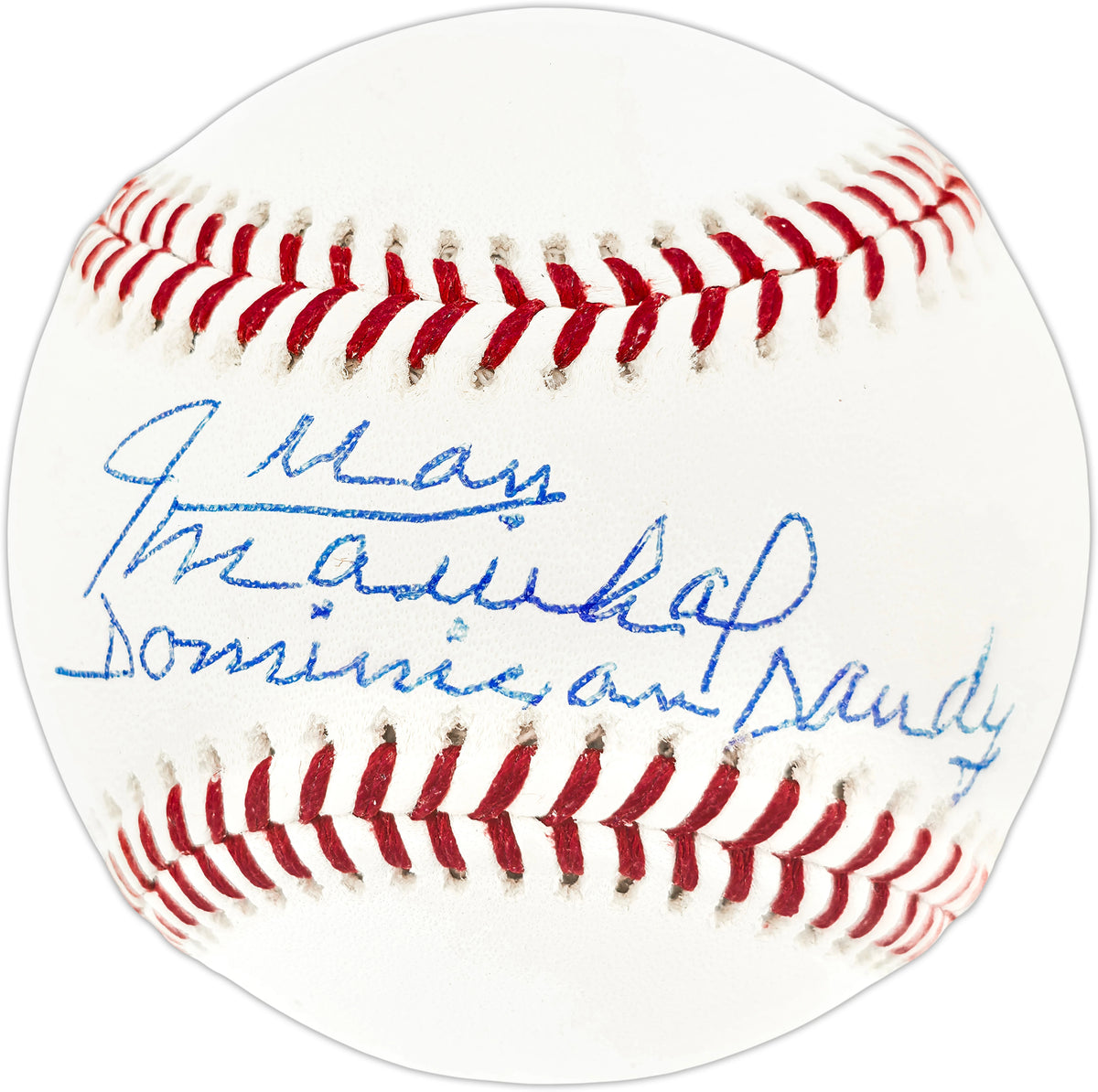 Juan Marichal Autographed San Francisco Giants Official Major League Baseball ("Dominican Dandy" Inscription) - James Spence Authentication (JSA)