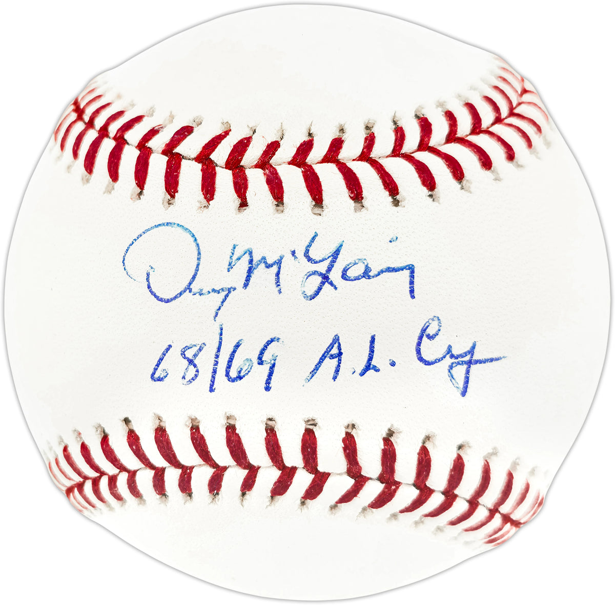 Denny McLain Autographed Detroit Tigers Official Major League Baseball ("68/69 AL CY" Inscription) - JSA Authenticated