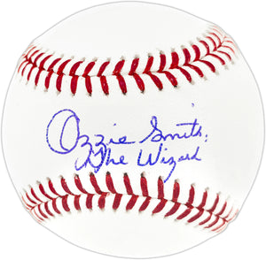 Ozzie Smith Autographed St. Louis Cardinals Official Major League Baseball with "The Wizard" Inscription - Fanatics Authentic