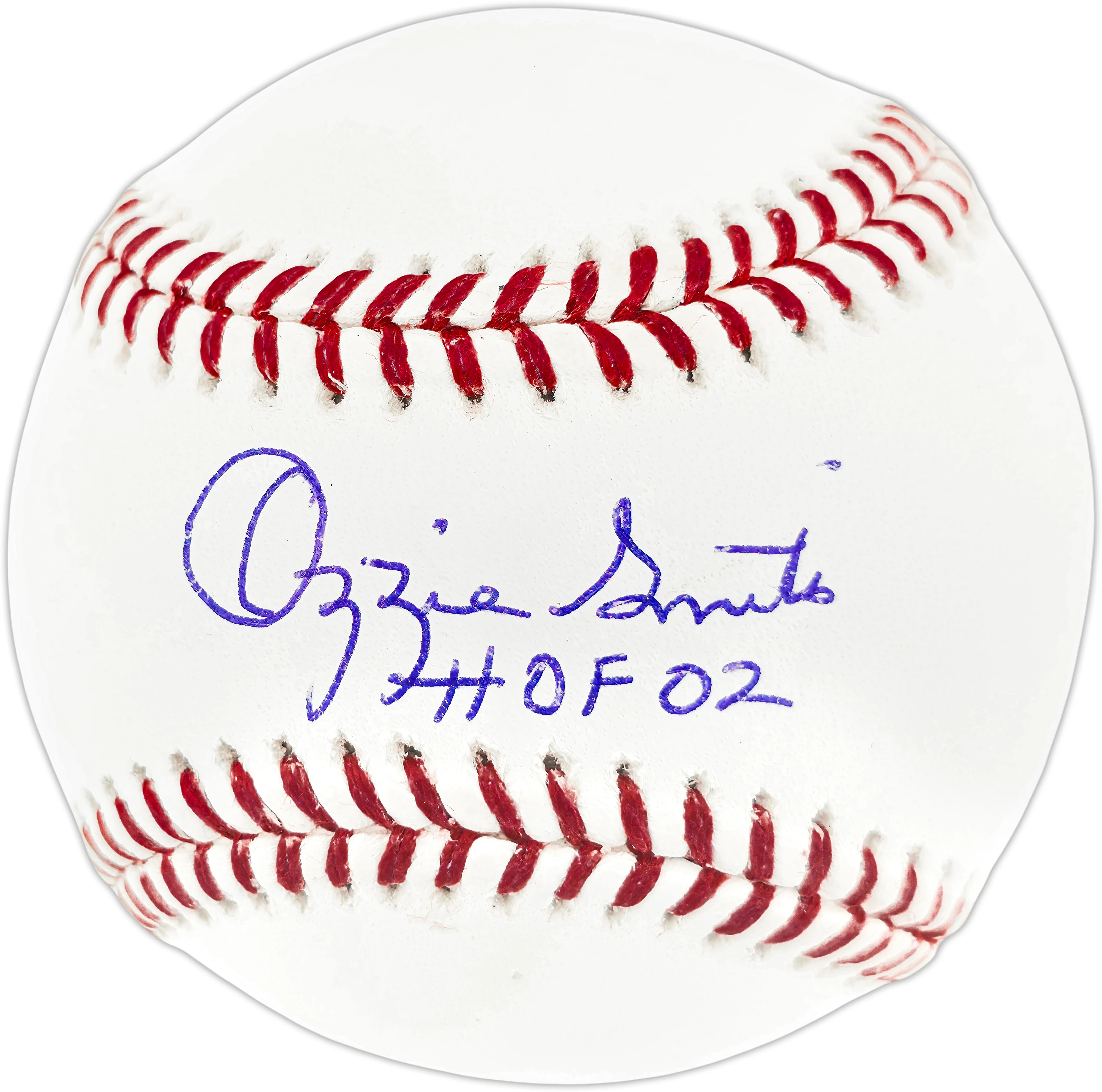 Ozzie Smith Autographed St. Louis Cardinals Official Major League Baseball with "HOF 02" Inscription - Fanatics Authentic