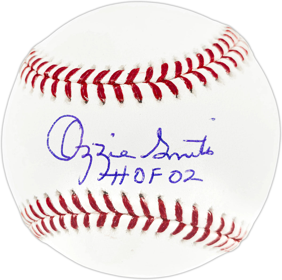 Ozzie Smith Autographed St. Louis Cardinals Official Major League Baseball with "HOF 02" Inscription - Fanatics Authentic