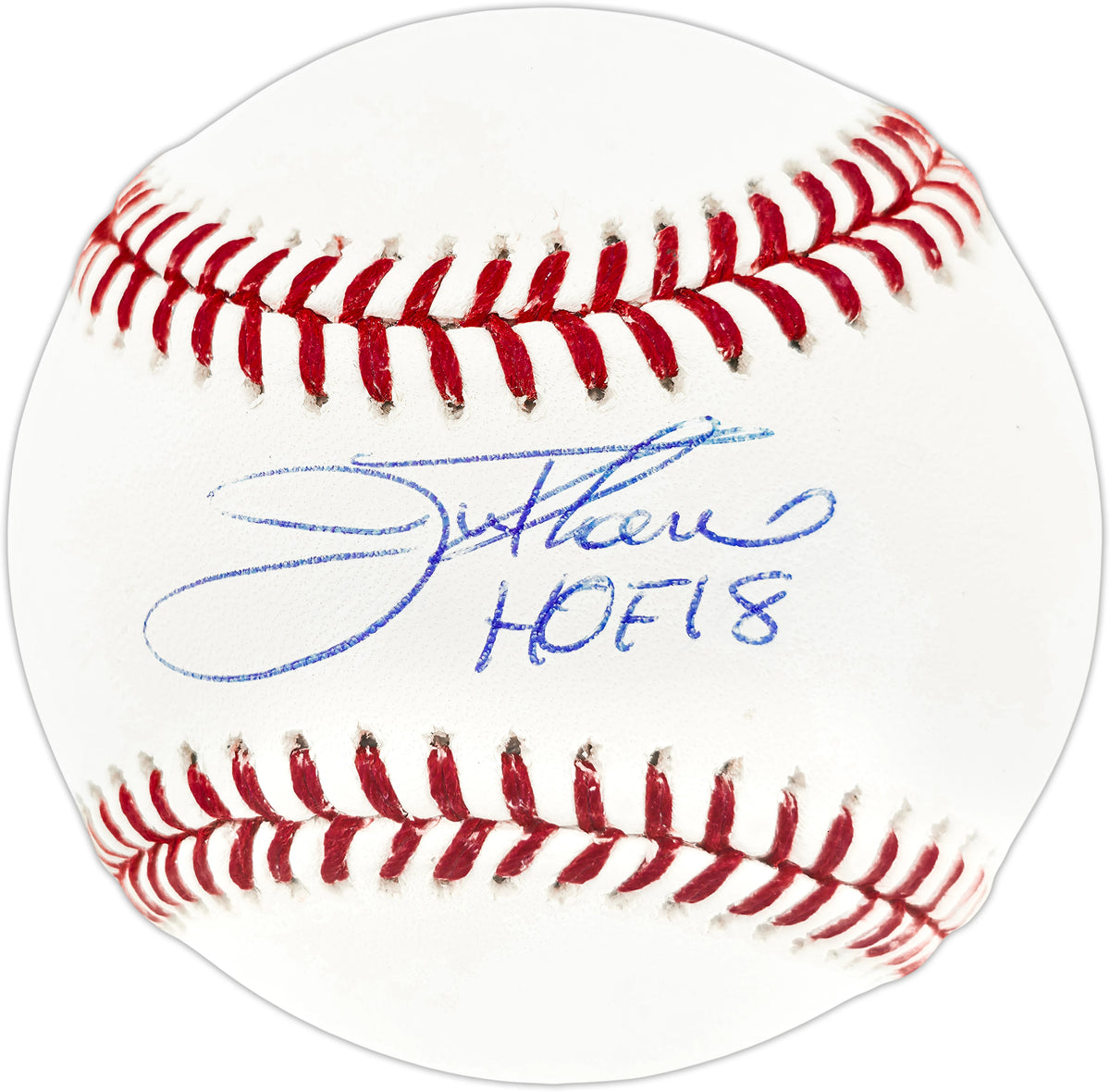 Jim Thome Autographed Cleveland Indians Official Major League Baseball with "HOF 18" Inscription - JSA Authenticated