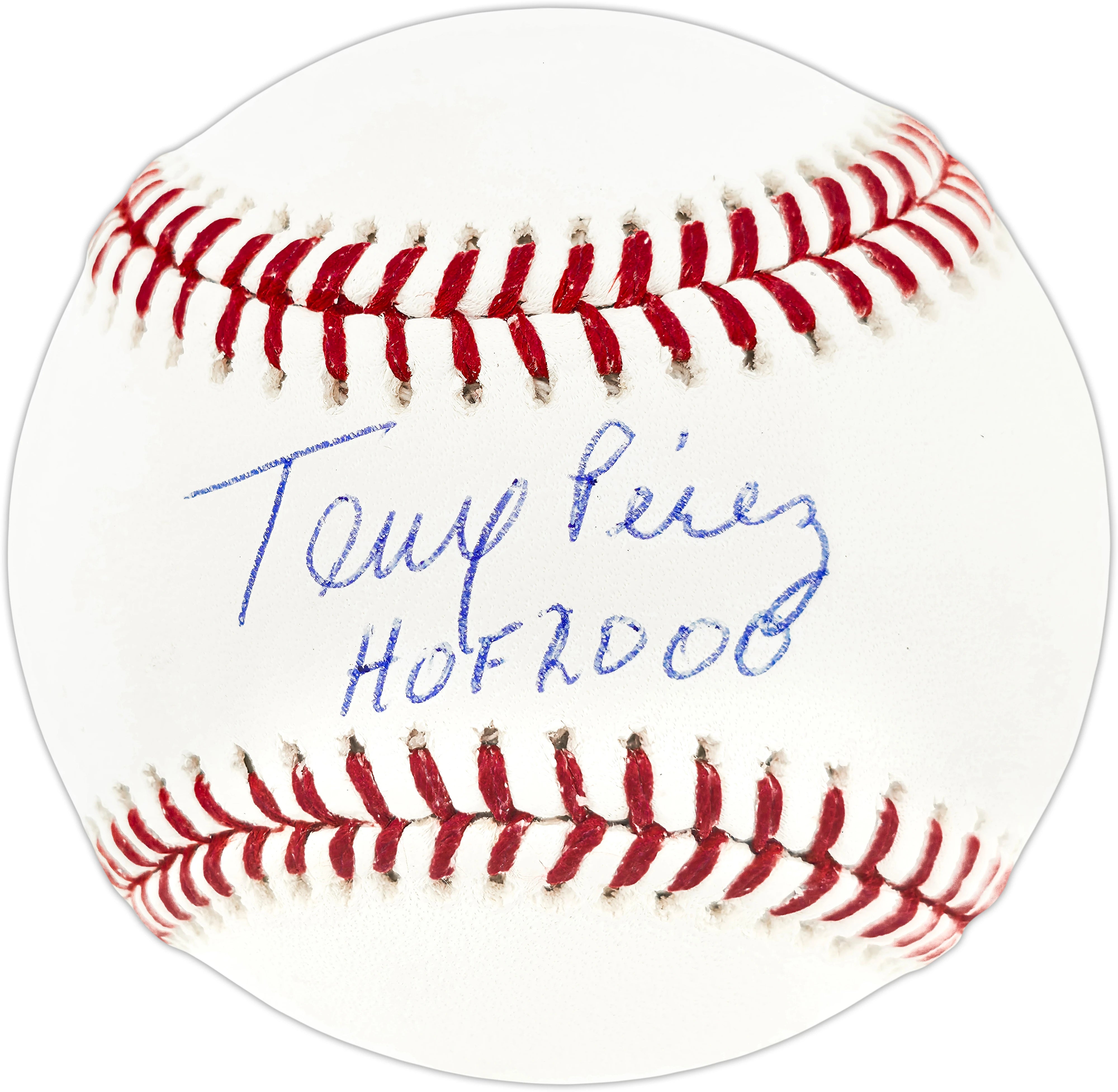 Tony Perez Autographed Cincinnati Reds Official Major League Baseball with "HOF 2000" Inscription - JSA Authenticated