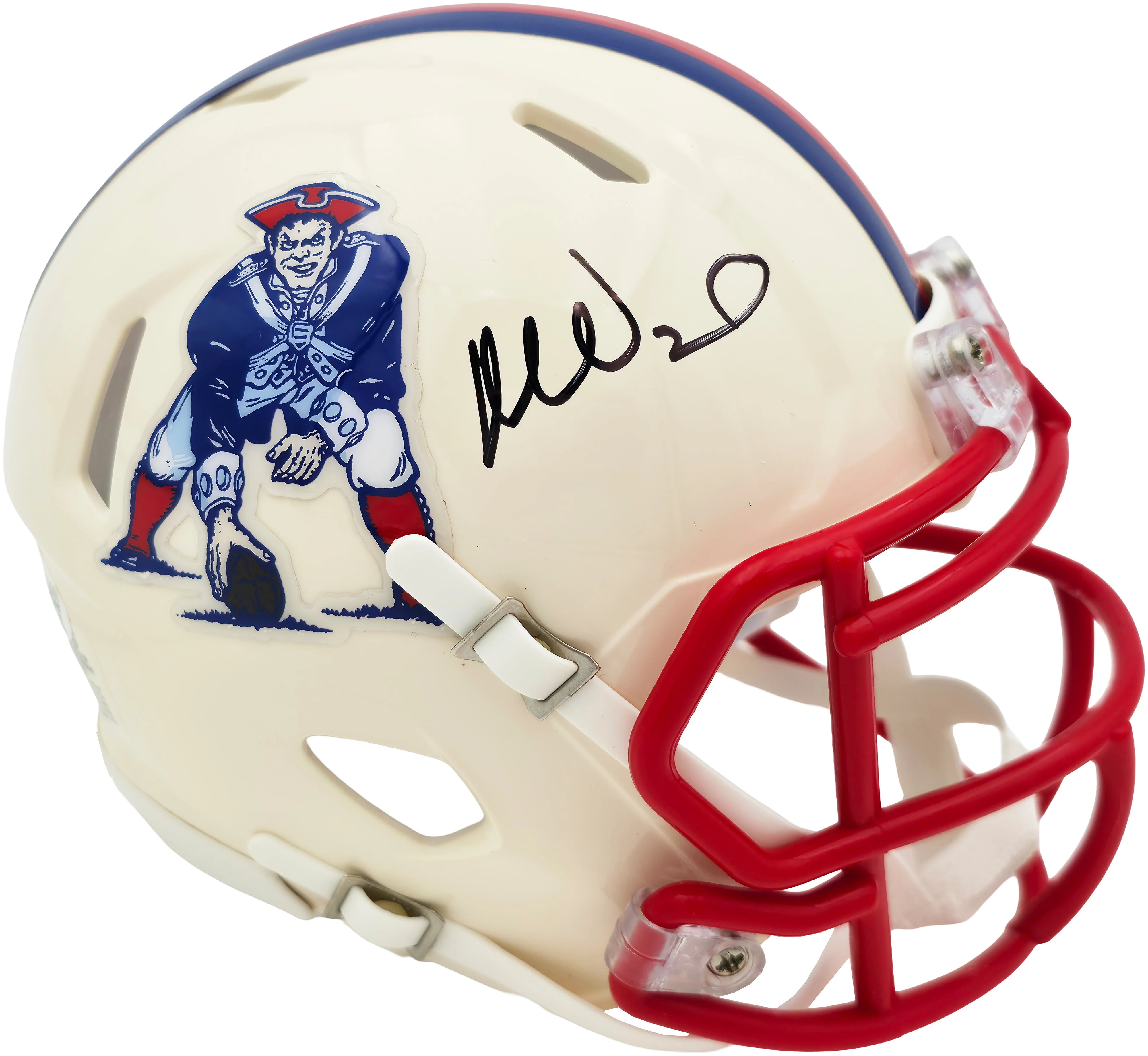 Mike Vrabel Autographed New England Patriots Cream Retro Speed Mini Helmet - JSA Witness Authenticated
