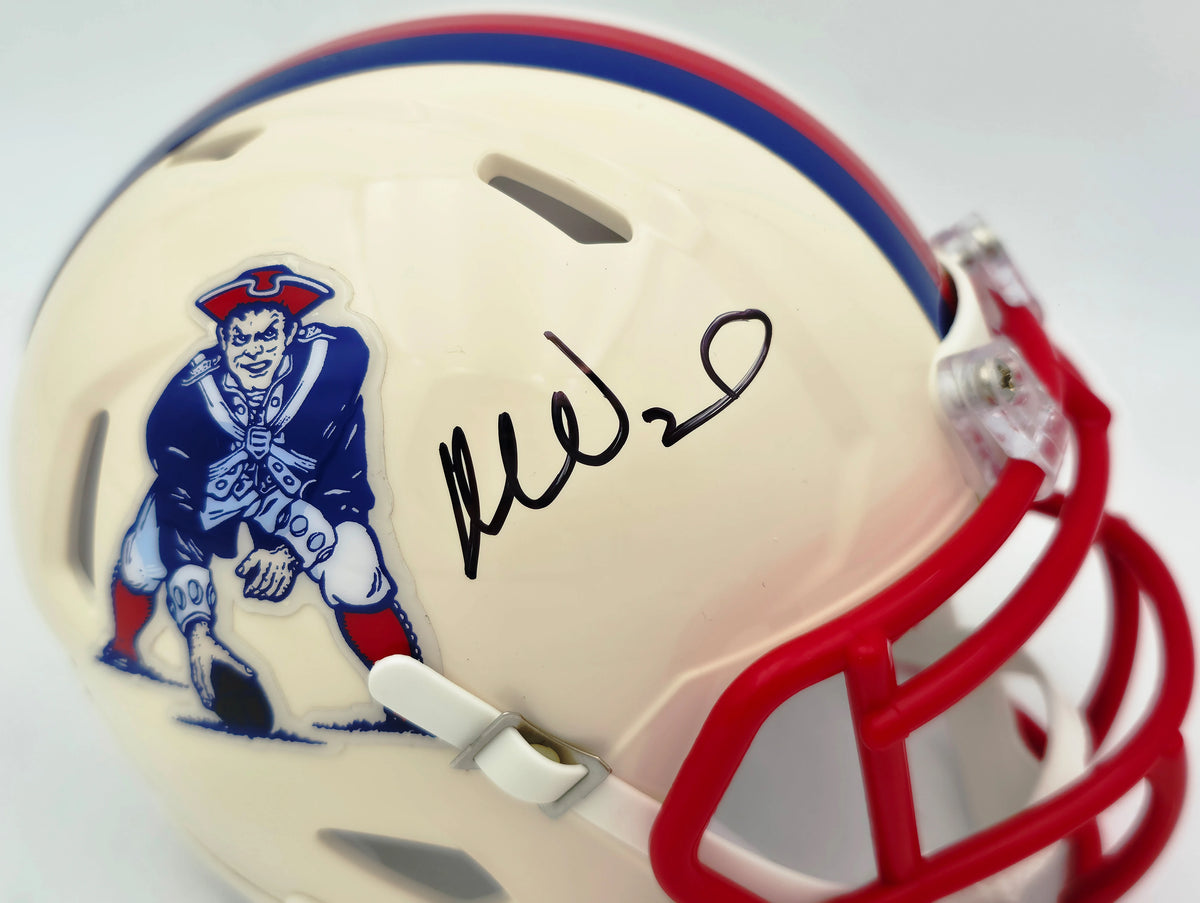 Mike Vrabel Autographed New England Patriots Cream Retro Speed Mini Helmet - JSA Witness Authenticated