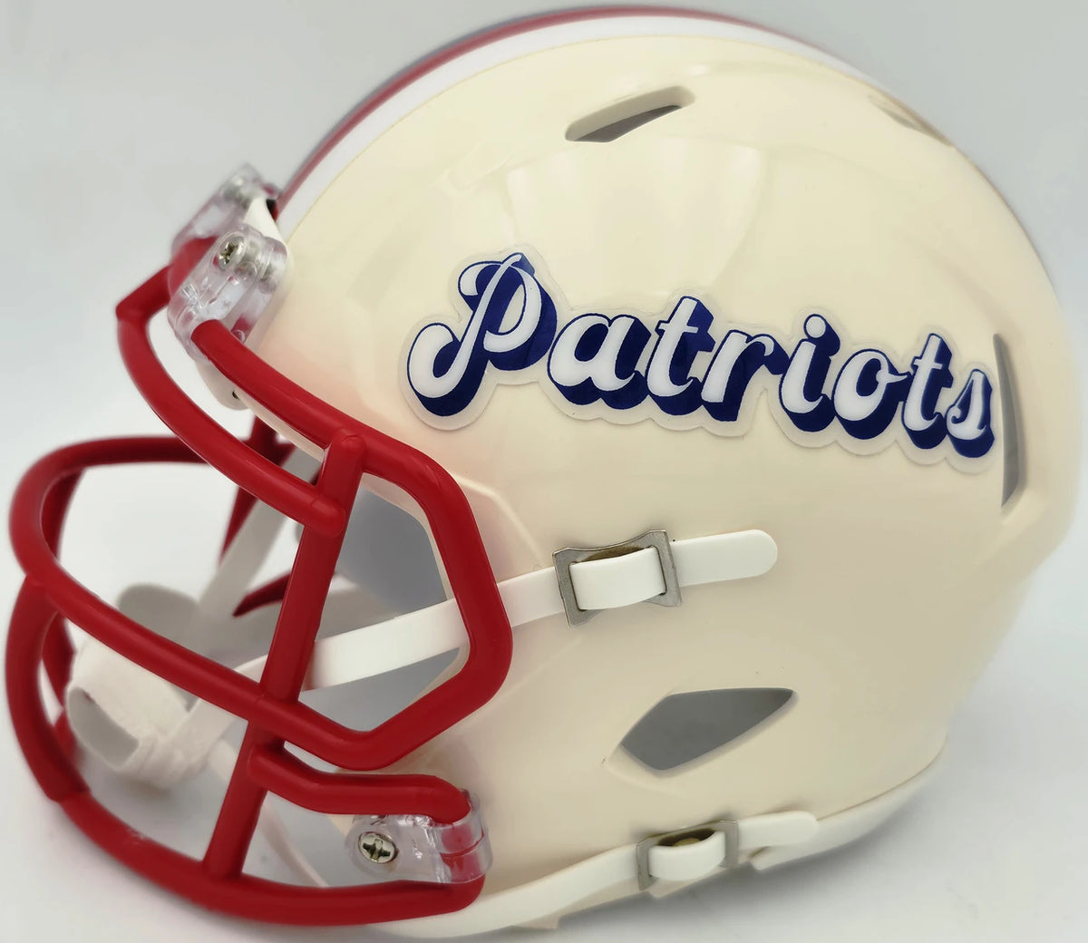 Mike Vrabel Autographed New England Patriots Cream Retro Speed Mini Helmet - JSA Witness Authenticated