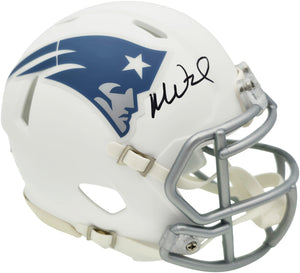 Mike Vrabel Autographed New England Patriots White Rivalries Speed Mini Helmet - JSA Witness Authenticated