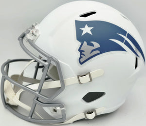 Mike Vrabel Autographed New England Patriots White Rivalries Full Size Speed Replica Helmet - JSA Witness Authenticated