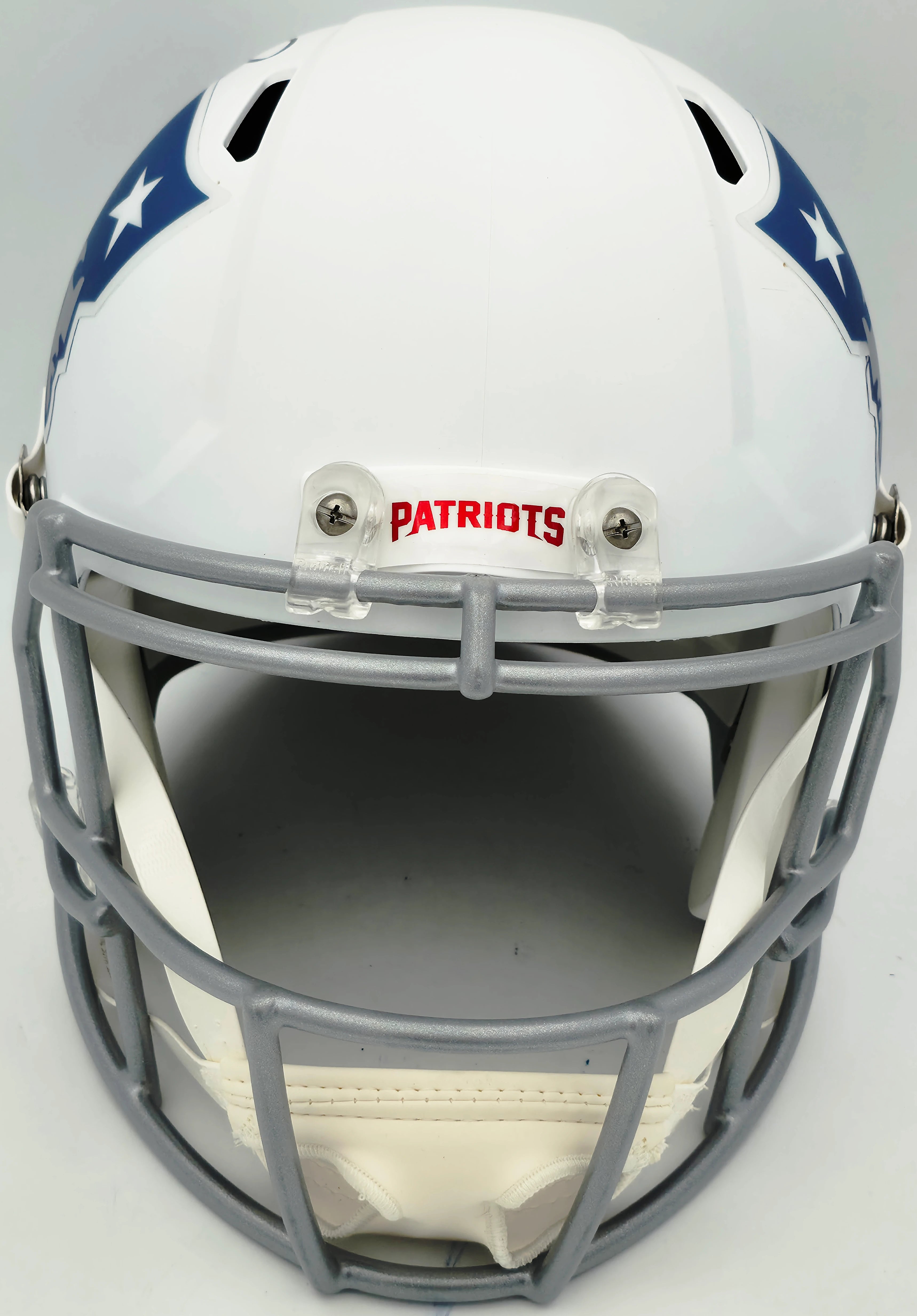 Mike Vrabel Autographed New England Patriots White Rivalries Full Size Speed Replica Helmet - JSA Witness Authenticated