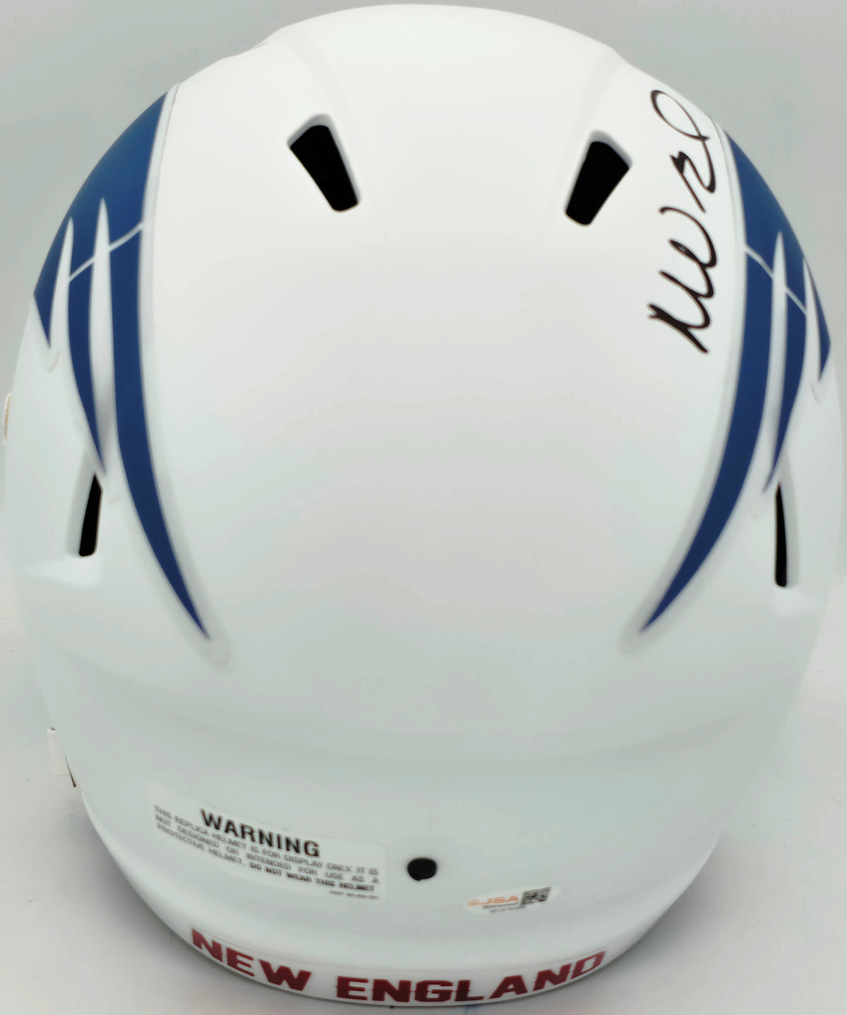 Mike Vrabel Autographed New England Patriots White Rivalries Full Size Speed Replica Helmet - JSA Witness Authenticated