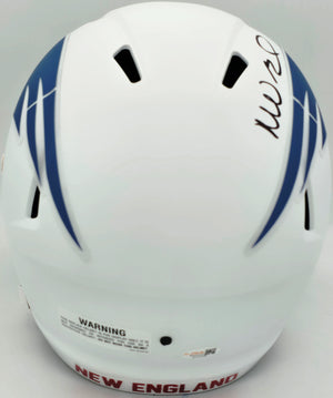 Mike Vrabel Autographed New England Patriots White Rivalries Full Size Speed Replica Helmet - JSA Witness Authenticated