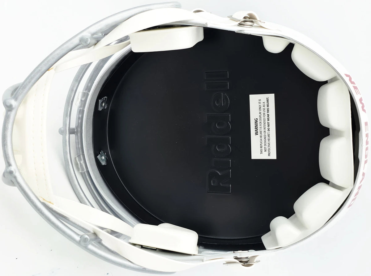 Mike Vrabel Autographed New England Patriots White Rivalries Full Size Speed Replica Helmet - JSA Witness Authenticated