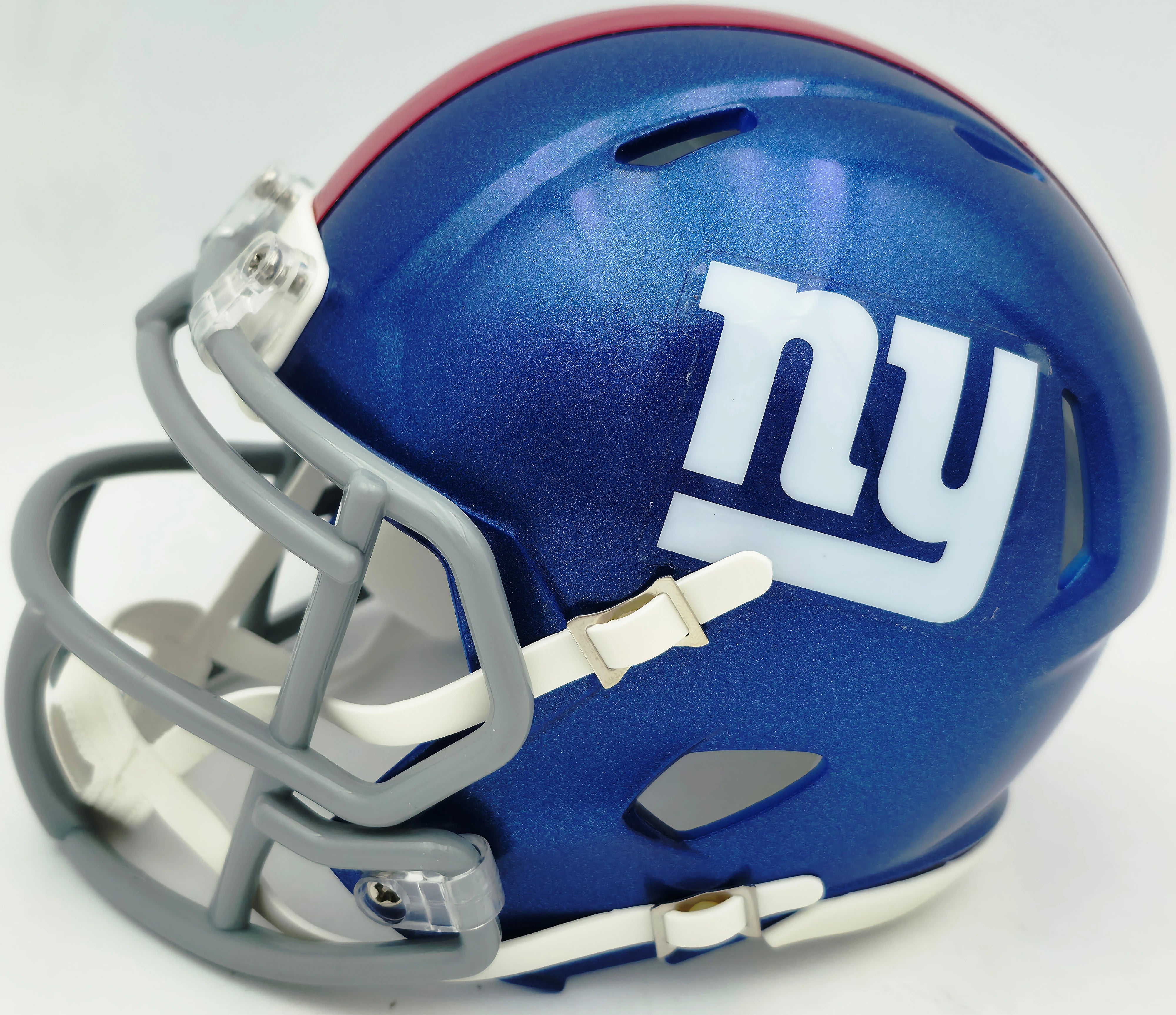Cam Skattebo Autographed New York Giants Blue Speed Mini Helmet - Beckett BAS QR Authenticated