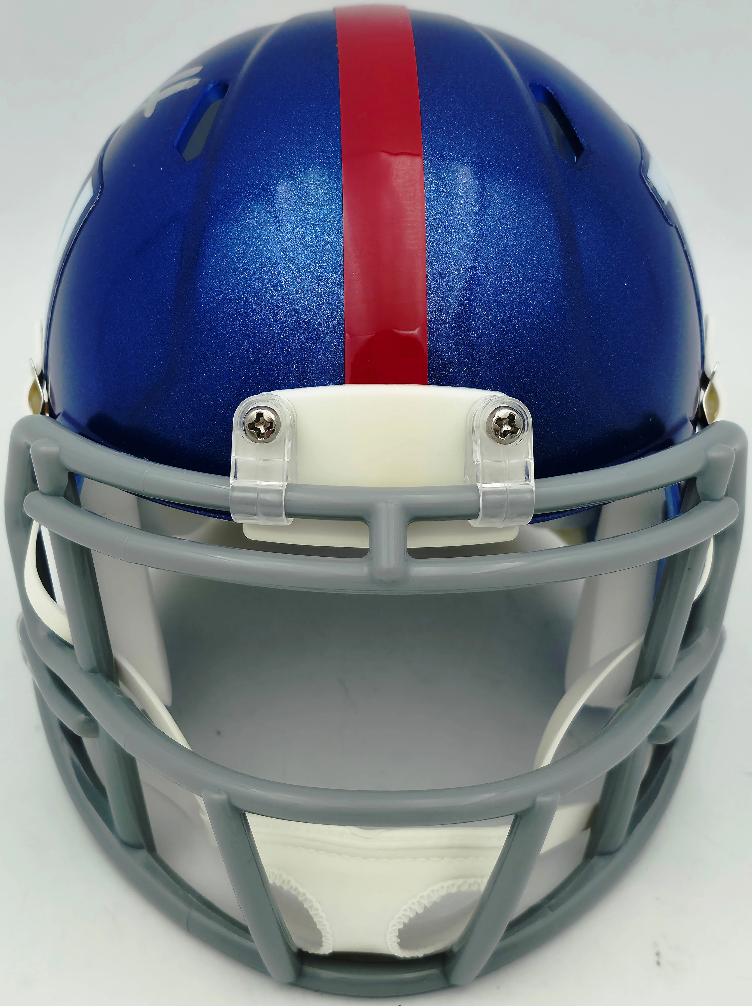 Cam Skattebo Autographed New York Giants Blue Speed Mini Helmet - Beckett BAS QR Authenticated