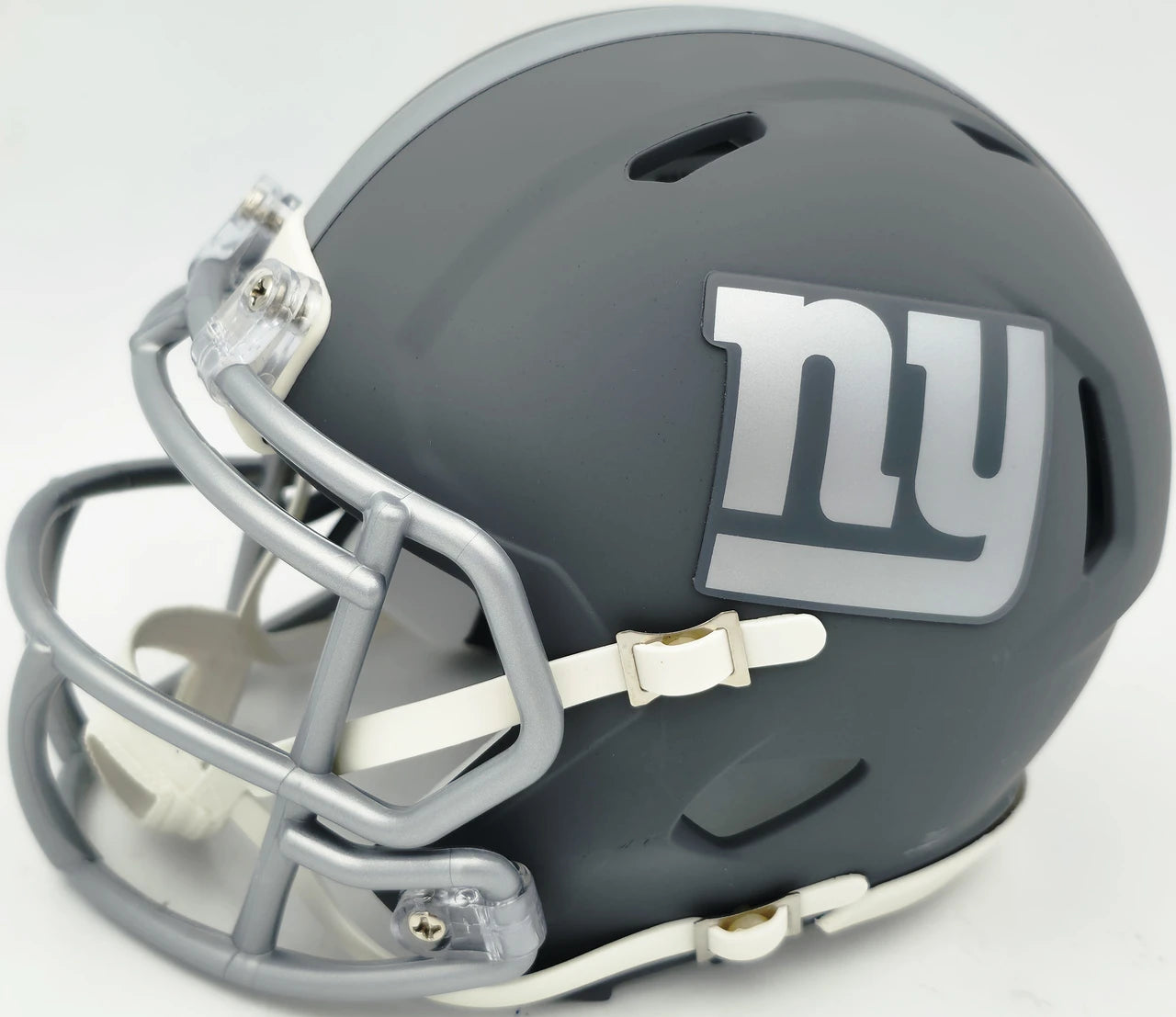 Cam Skattebo Autographed New York Giants Slate Gray Speed Mini Helmet - Beckett BAS QR Authenticated