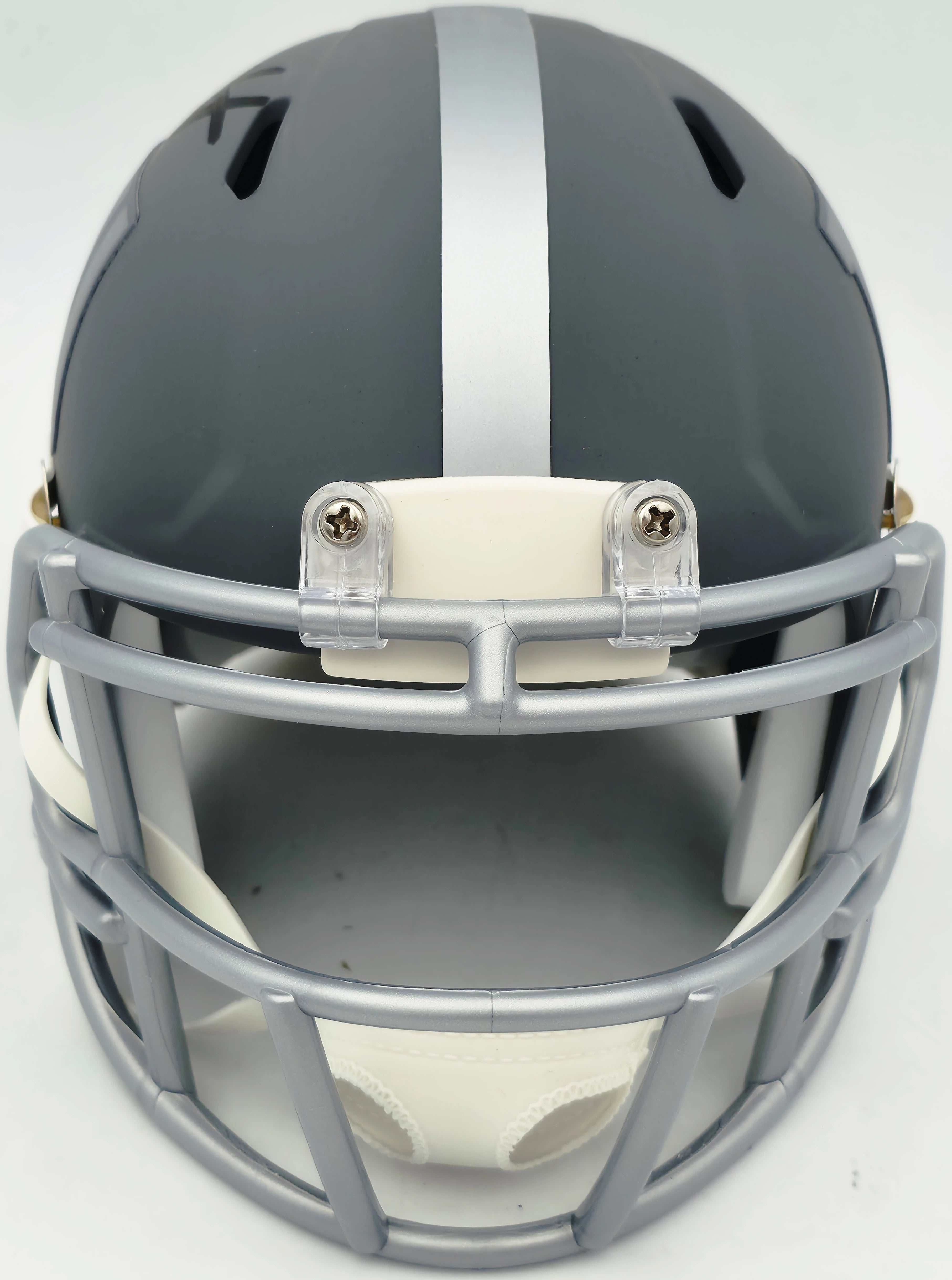 Cam Skattebo Autographed New York Giants Slate Gray Speed Mini Helmet - Beckett BAS QR Authenticated