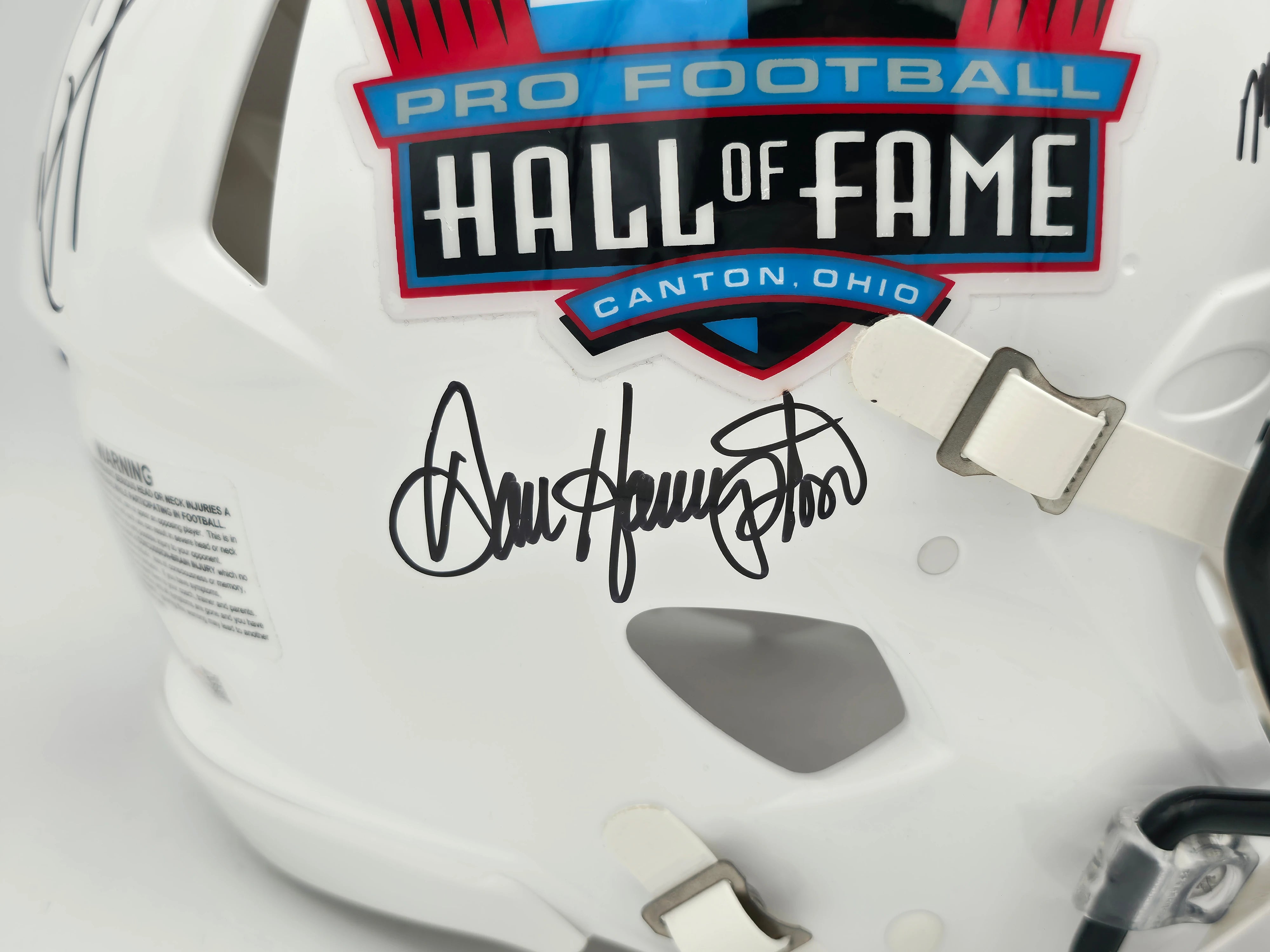 Hall of Fame Linebackers 5-Signature Autographed White HOF Logo Speed Authentic Helmet (Lawrence Taylor, Ray Lewis, Urlacher) - Beckett BAS Witness Authenticated