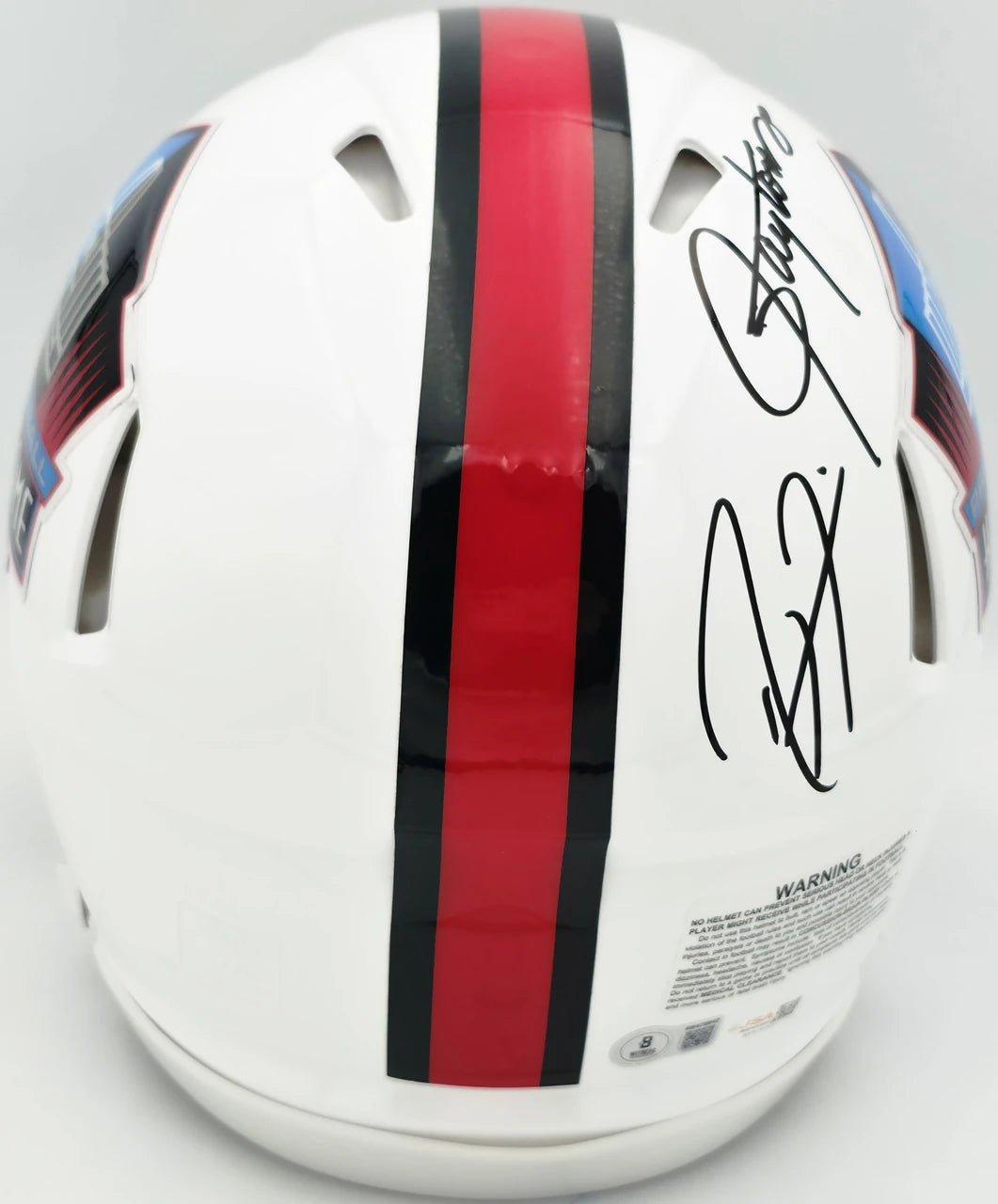 Hall of Fame Linebackers 5-Signature Autographed White HOF Logo Speed Authentic Helmet (Lawrence Taylor, Ray Lewis, Urlacher) - Beckett BAS Witness Authenticated