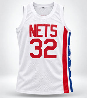 Julius "Dr. J" Erving Autographed New York Nets White Basketball Jersey (Size XL) - JSA Witness Authenticated