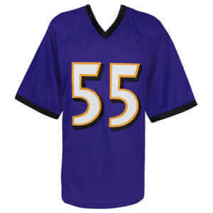 Terrell Suggs Autographed Baltimore Ravens Purple Jersey – Schwartz COA