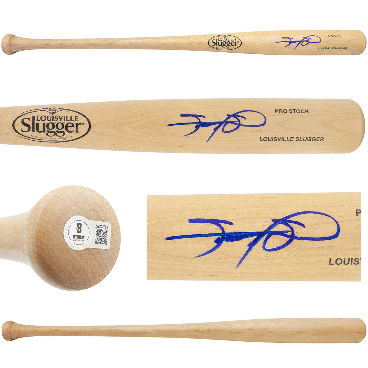 Sammy Sosa Autographed Blonde Louisville Slugger Pro Stock Baseball Bat Chicago Cubs Beckett BAS Witness