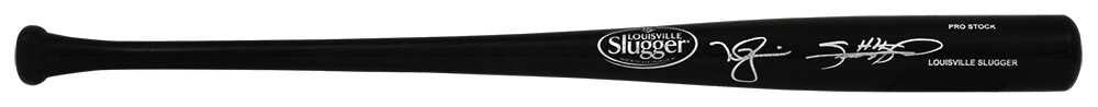 Sammy Sosa & Mark McGwire Dual-Signed Black Bat – Schwartz COA