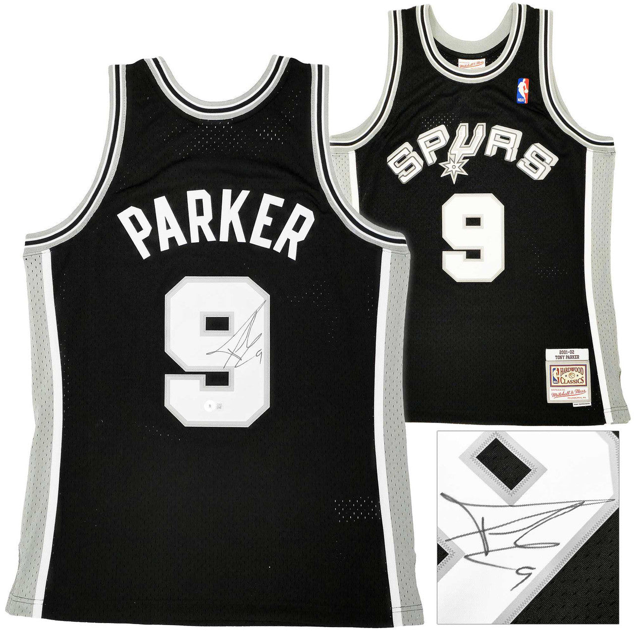 Tony Parker Autographed Rookie HWC Jersey M – BAS Witness