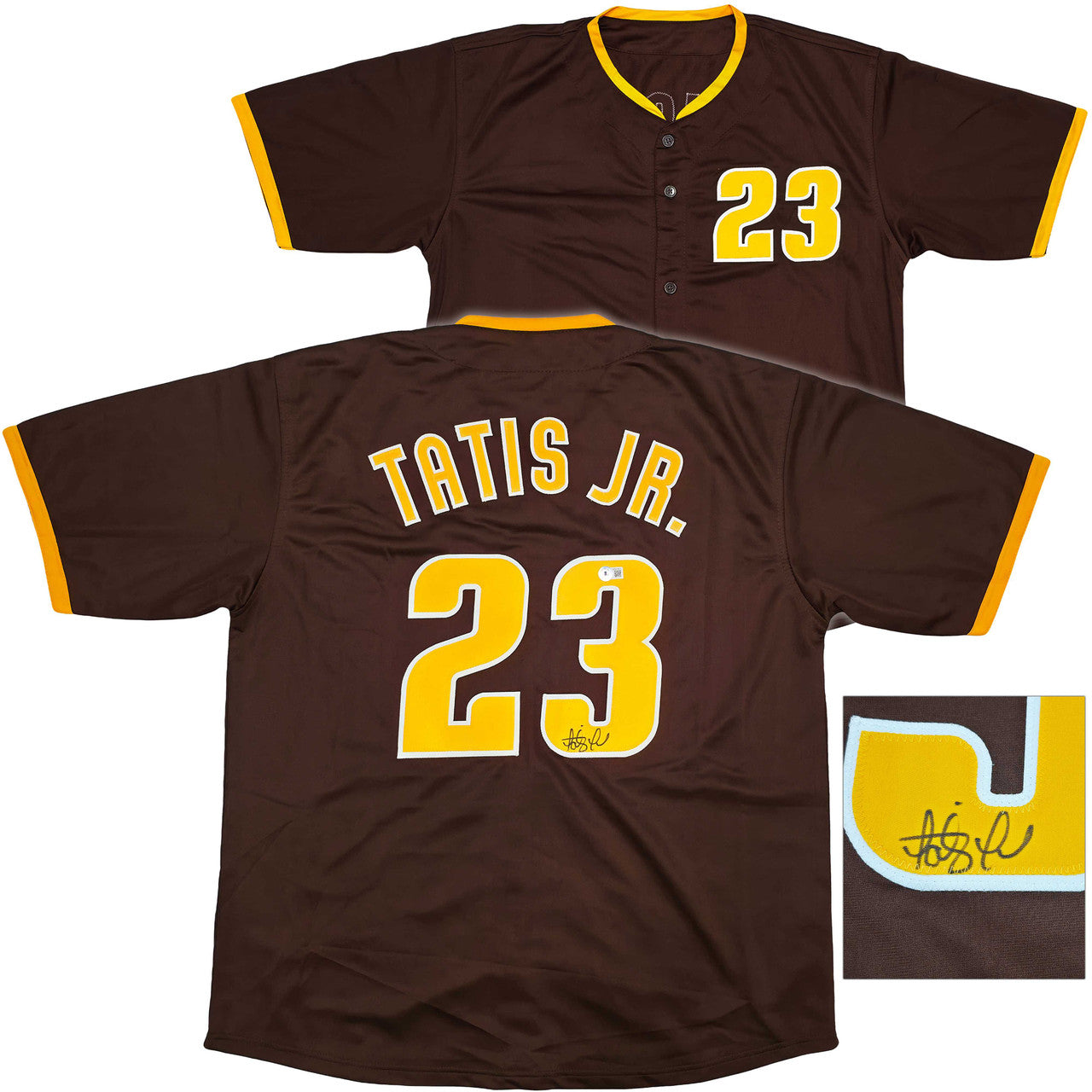 Fernando Tatis Jr. Signed San Diego Padres Brown Baseball Jersey – Beckett BAS Witness COA