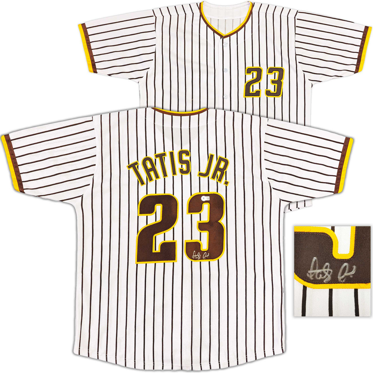 Fernando Tatis Jr. Signed San Diego Padres White Pinstripe Baseball Jersey – Beckett BAS Witness COA