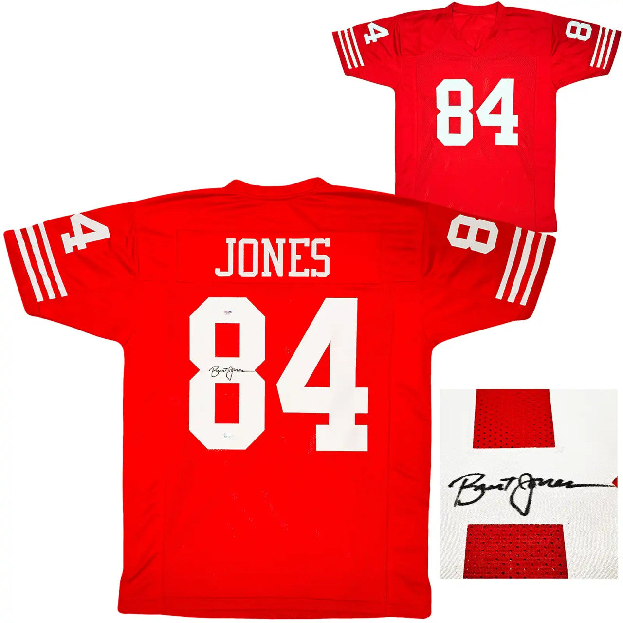 Brent Jones Autographed San Francisco 49ers Red Jersey – PSA/DNA Authenticated