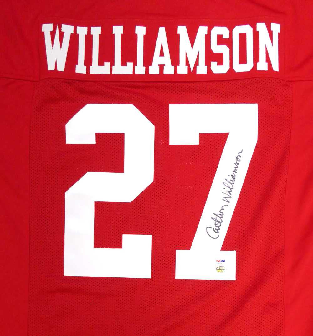 San Francisco 49ers Carlton Williamson Autographed Red Jersey PSA/DNA