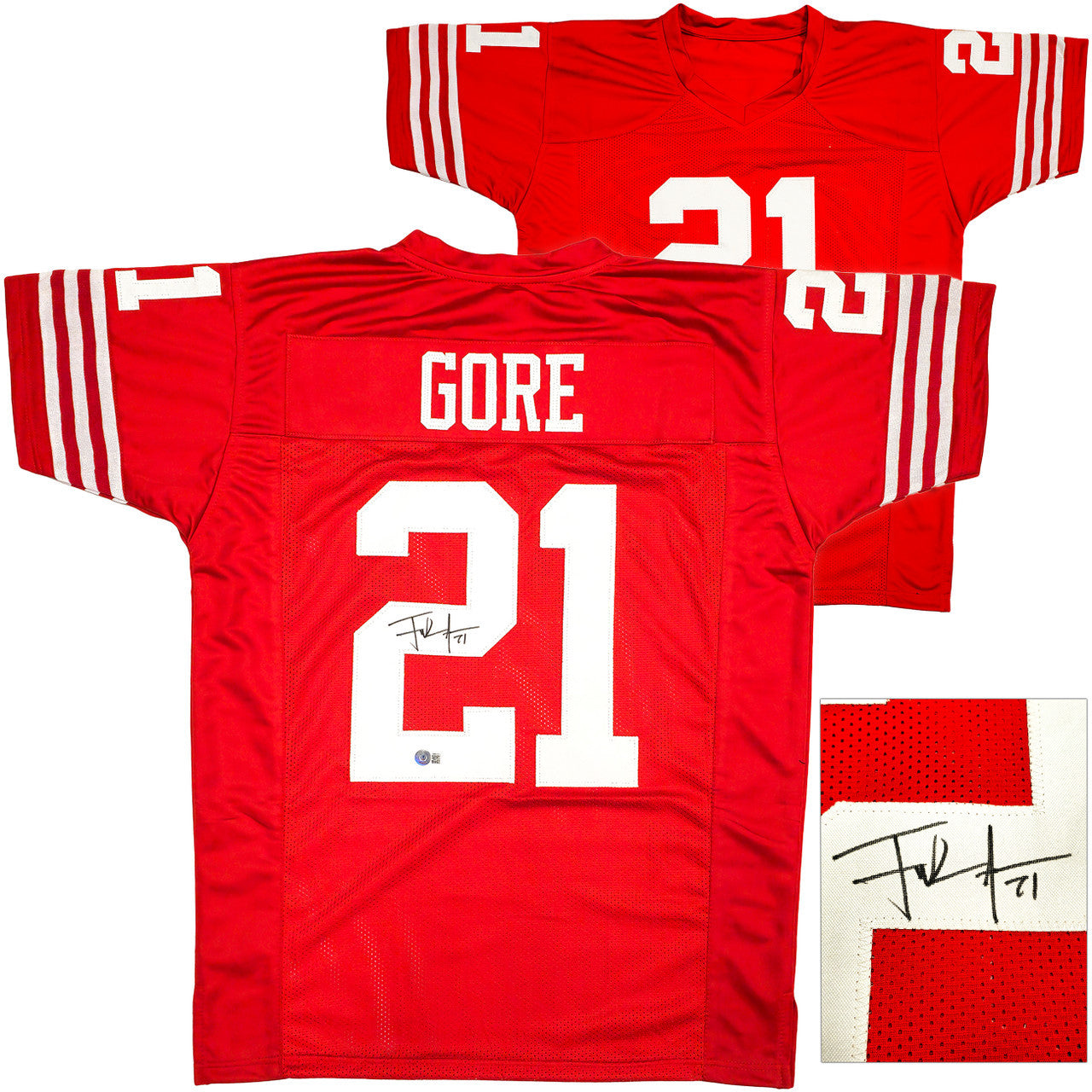 Frank Gore Autographed San Francisco 49ers Red Jersey – Beckett BAS