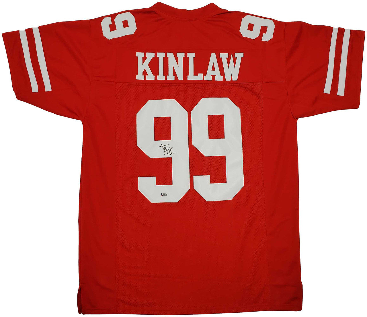 San Francisco 49ers Javon Kinlaw Autographed Red Jersey Beckett BAS