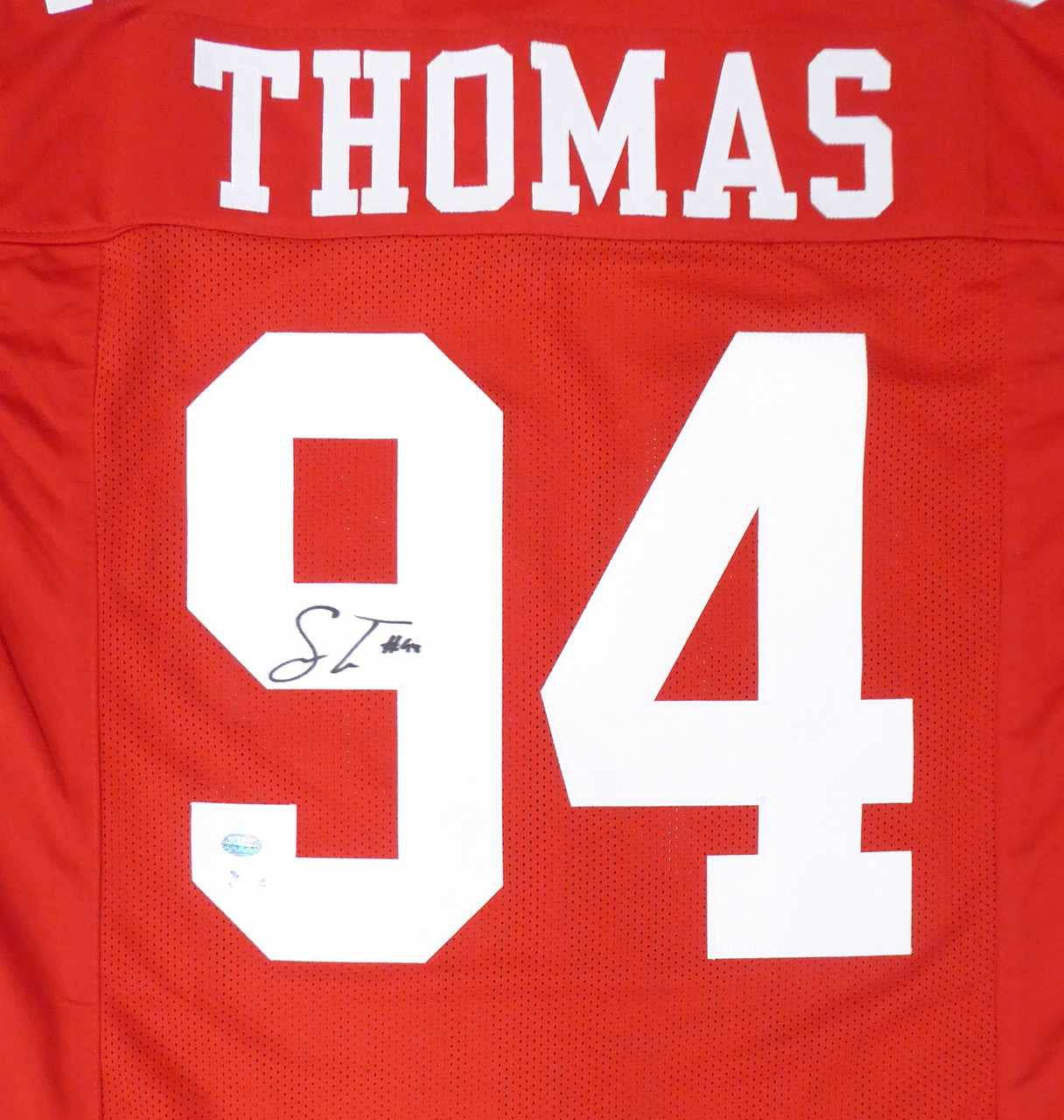 San Francisco 49ers Solomon Thomas Autographed Red Jersey Beckett BAS